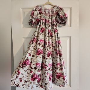 Girls Floral Smocked Mom & Me dress, size 8